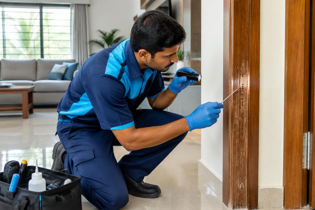 Star Care technician carrying out a property inspection